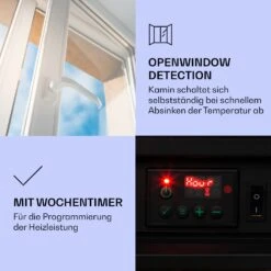 Lienz Elektrischer Kamin 1800W Steindekor Polystone Fernbedienung -Haushaltsgeräte Geschäft 10034123 de 0004 logo