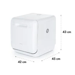 Aquatica Geschirrspüler Freistehend Installationsfrei 2 Gedecke 860W -Haushaltsgeräte Geschäft 10034126 yy 0010 logo Klarstein Aquatica Geschirrspueler weiss