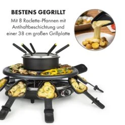 Fonduelette Raclette Und Fondue 1350W 1 Liter 38 Cm Ø Für 8 Personen -Haushaltsgeräte Geschäft 10034138 de 0003 logo