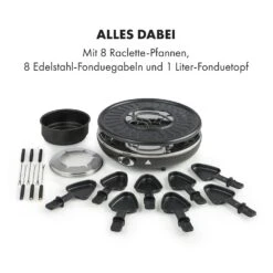 Fonduelette Raclette Und Fondue 1350W 1 Liter 38 Cm Ø Für 8 Personen -Haushaltsgeräte Geschäft 10034138 de 0006 logo