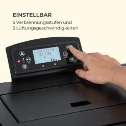 Energiewende Pelletofen 5/10 KW 5 Stufen Timer 18kg 250m³ Fernbedienung Schwarz -Haushaltsgeräte Geschäft 10034153 de 0007 logo