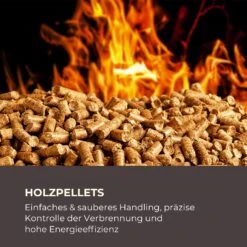 Energiewende Pelletofen 5/10 KW 5 Stufen Timer 18kg 250m³ Fernbedienung Grau -Haushaltsgeräte Geschäft 10034181 de 0004 logo