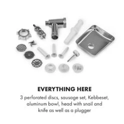 Kraftprotz Elektrischer Fleischwolf 700 W Kupfermotor Edelstahl -Haushaltsgeräte Geschäft 10034215 yy 0006 logo Klarstein Kraftprotz elektrischer Fleischwolf weiss