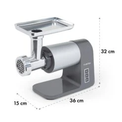 Mett Max Elektrischer Fleischwolf 600W Kupfermotor Aluminium 17 Mett Max Elektrischer Fleischwolf 600W Kupfermotor Aluminium -Haushaltsgeräte Geschäft 10034244 yy 0008 logo Klarstein Mett Max elektrischer Fleischwolf grau