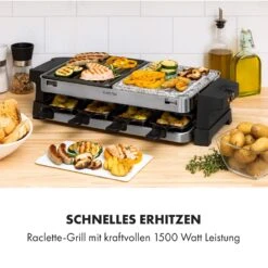 Sirloin Raclette 1500W Aluminium / Stein 8 Personen Kontroll-LED -Haushaltsgeräte Geschäft 10034275 de 0002 logo