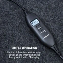 Magic Carpet DLX Heizmatte 60 X 70 Cm 100 W 4 Temp. Timer Anthrazit 12 Magic Carpet DLX Heizmatte 60 X 70 Cm 100 W 4 Temp. Timer Anthrazit -Haushaltsgeräte Geschäft 10034276 yy 0004 logo oneConcept Magic Carpet DLX Heizmatte 60x70 cm