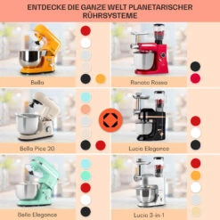 Bella Elegance Küchenmaschine 2000W/2,7PS/5,2 Ltr Edelstahl BPA-frei -Haushaltsgeräte Geschäft 10034365 de 0007 usp