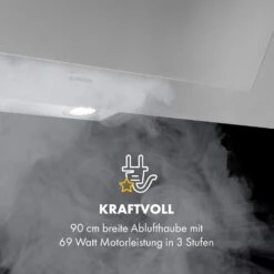 Athena 90 Dunstabzugshaube 90cm 300m³/h 69W Edelstahl -Haushaltsgeräte Geschäft 10034395 de 0008 logo