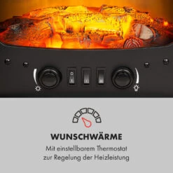 Bergamo Elektrischer Kamin 900/1800W Thermostat Holzoptik -Haushaltsgeräte Geschäft 10034397 de 0004 logo