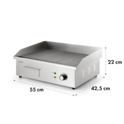 Grillmeile 3000R Elektrogrill 3000W Platte 54,5x35cm Geriffelt -Haushaltsgeräte Geschäft 10034449 yy 0009 logo Klarstein Grillmeile 3000R Pro Grill geriffelt