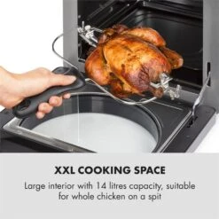 AeroVital Easy Touch Heißluftfritteuse 1700W 14l Timer 16 Programme Metallic / Schwarz -Haushaltsgeräte Geschäft 10034451 yy 0004 logo Klarstein AeroVital easy touch Heissluftfritteuse