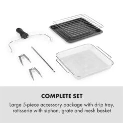 AeroVital Easy Touch Heißluftfritteuse 1700W 14l Timer 16 Programme Metallic / Schwarz -Haushaltsgeräte Geschäft 10034451 yy 0007 logo Klarstein AeroVital easy touch Heissluftfritteuse