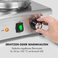 Wurstfabrik 600 Hot Dog Maker 600W 3 Spieße 5L 30-100°C Glas Edelstahl -Haushaltsgeräte Geschäft 10034454 de 0003 logo