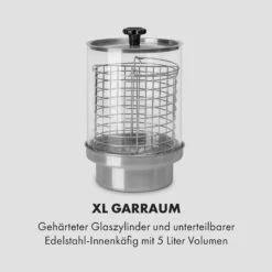 Wurstfabrik 600 Hot Dog Maker 600W 3 Spieße 5L 30-100°C Glas Edelstahl -Haushaltsgeräte Geschäft 10034454 de 0004 logo