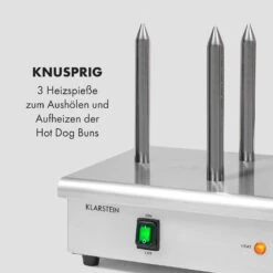Wurstfabrik 600 Hot Dog Maker 600W 3 Spieße 5L 30-100°C Glas Edelstahl -Haushaltsgeräte Geschäft 10034454 de 0005 logo