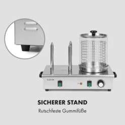 Wurstfabrik 600 Hot Dog Maker 600W 3 Spieße 5L 30-100°C Glas Edelstahl -Haushaltsgeräte Geschäft 10034454 de 0008 logo