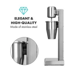 Kraftpaket Milchshake-Mixer Proteinshake 80W Edelstahl Silber -Haushaltsgeräte Geschäft 10034456 yy 0007 logo Klarstein Kraftpaket Pro Milchshake Mixer 80W