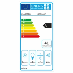 Lumiera Dunstabzugshaube LED 70 Cm EEK A 750 M3/h 3 Stufen Weiß -Haushaltsgeräte Geschäft 10034467 energy label