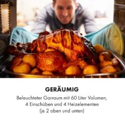 Masterchef 60 Mini-Backofen 60l 2000W 100-230 °C Timer Schwarz -Haushaltsgeräte Geschäft 10034498 de 0004 logo