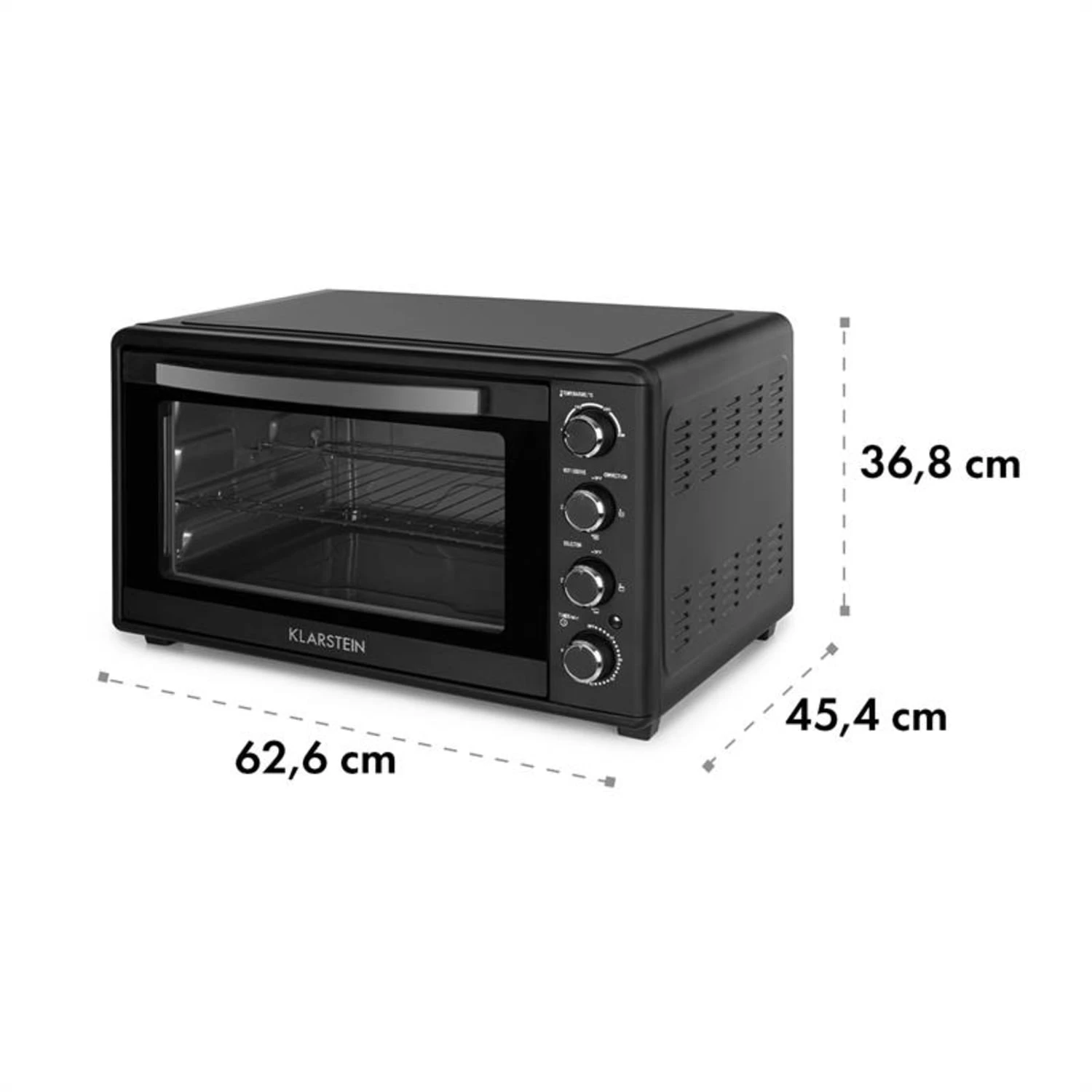 Masterchef 60 Mini-Backofen 60l 2000W 100-230 °C Timer Schwarz – Bild 9