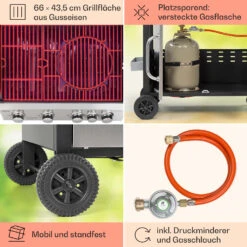 Tomahawk Gasgrill 4x3,6 KW + 2,7 KW Brenner 66x43,5 Cm Grill Edelstahl -Haushaltsgeräte Geschäft 10034710 de 0005 usp