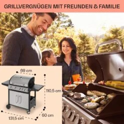 Tomahawk Gasgrill 4x3,6 KW + 2,7 KW Brenner 66x43,5 Cm Grill Edelstahl -Haushaltsgeräte Geschäft 10034710 de 0006 usp