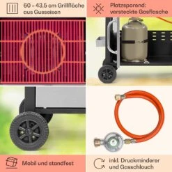 Tomahawk Gasgrill 3 X 3,6 KW Brenner 60 X 43,5 Cm Grill Edelstahl -Haushaltsgeräte Geschäft 10034711 de 0005 usp