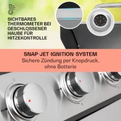 Tomahawk Gasgrill 5x3,6 KW + 2,7 KW Brenner 80x43,5 Cm Grill Edelstahl -Haushaltsgeräte Geschäft 10034712 de 0004 usp