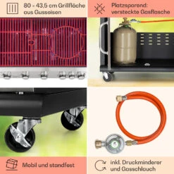 Tomahawk Gasgrill 5x3,6 KW + 2,7 KW Brenner 80x43,5 Cm Grill Edelstahl -Haushaltsgeräte Geschäft 10034712 de 0005 usp