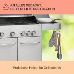 Valkyrie Gasgrill 4x3,5 KW + 3,15 KW Brenner 74x44 Cm Grill Edelstahl -Haushaltsgeräte Geschäft 10034715 de 0007 usp