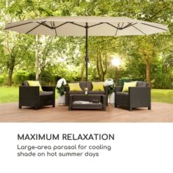 Ausgewählte Produkte -Haushaltsgeräte Geschäft 10034740 yy 0002 logo Blumfeldt Twin Peaks Sonnenschirm creme