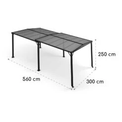 Pantheon Solid Sky Expand Pavillon 3x2,5x3 M Aluminium Polycarbonat -Haushaltsgeräte Geschäft 10034750 yy 0007 dimensions