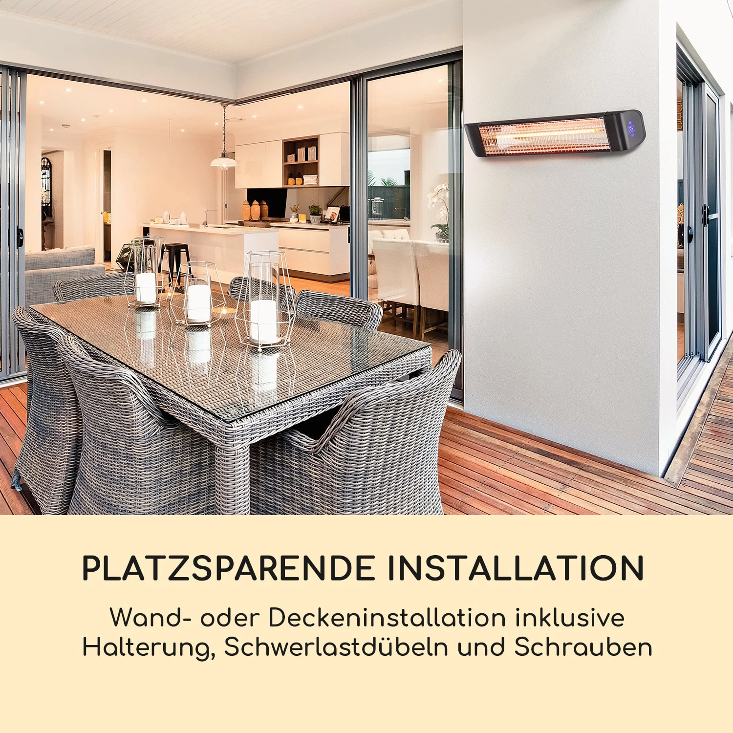 Smartwave Infrarot-Heizstrahler Carbonröhre 2400W WiFi Appsteuerung 5 Smartwave Infrarot-Heizstrahler Carbonröhre 2400W WiFi Appsteuerung – Bild 3