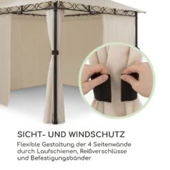 Mondo Gartenpavillon Partyzelt Gazebo 295x262x295 Stahl Polyester -Haushaltsgeräte Geschäft 10034764 de 0003 logo