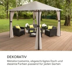 Mondo Gartenpavillon Partyzelt Gazebo 295x262x295 Stahl Polyester -Haushaltsgeräte Geschäft 10034764 de 0007 logo