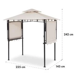 Steakhouse Wings Pavillon 244x260x152cm 160 G/m² PE Flammhemmend Stahl -Haushaltsgeräte Geschäft 10034766 yy 0010 logo Blumfeldt Steakhouse Wings Pavillon beige