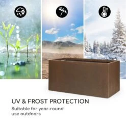 Solid Grow Rust Pflanzgefäß 80 X 38 X 38 Cm Fibreclay Rostfarben -Haushaltsgeräte Geschäft 10034788 yy 0005 logo Blumfeldt Solid Grow Rust Pflanzgefaess 80x38x38cm