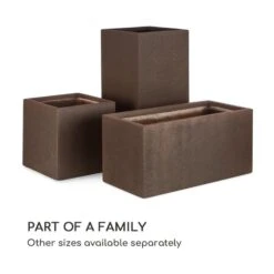 Solid Grow Rust Pflanzgefäß 80 X 38 X 38 Cm Fibreclay Rostfarben -Haushaltsgeräte Geschäft 10034788 yy 0008 logo Blumfeldt Solid Grow Rust Pflanzgefaess 80x38x38cm