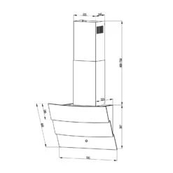 Antonia Dunstabzugshaube Kopffrei 60cm 350m³/h Touch-Bedienfeld Glas -Haushaltsgeräte Geschäft 10034866 yy 0010 logo Klarstein Antonia Dunstabzugshaube 60cm schwarz