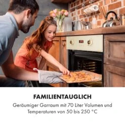 Elizabeth Einbaubackofen Retro 2200W 70L 50 - 250 °C Timer Display -Haushaltsgeräte Geschäft 10034881 de 0003 logo