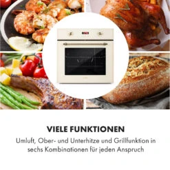 Elizabeth Einbaubackofen Retro 2200W 70L 50 - 250 °C Timer Display -Haushaltsgeräte Geschäft 10034881 de 0004 logo