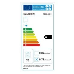 Elizabeth Einbaubackofen Retro 2200W 70L 50 - 250 °C Timer Display -Haushaltsgeräte Geschäft 10034881 energy label