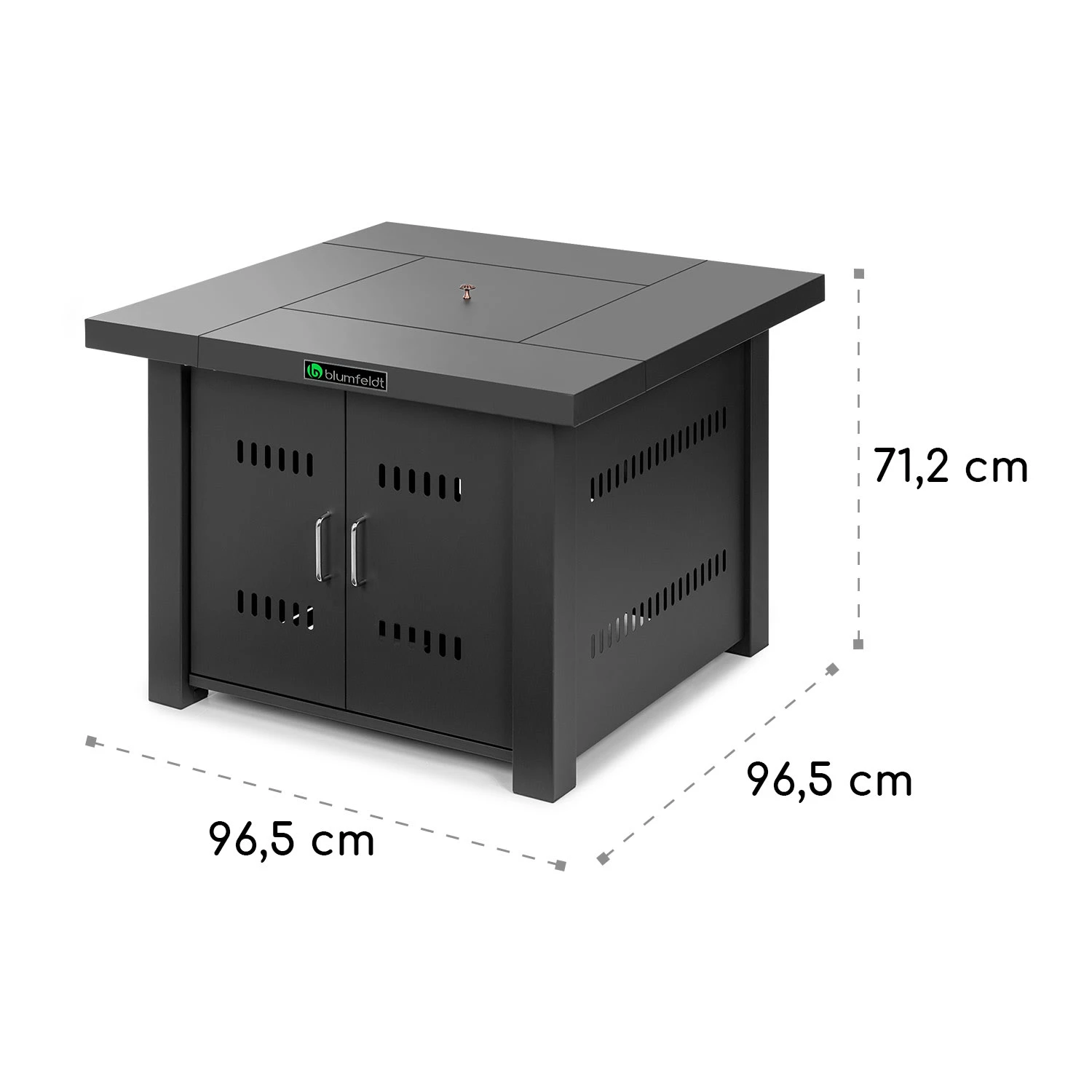 Sorrento Gasheizgerät 13kW Elektr Zündung Terrassentisch: 96,5x96,5 Cm – Bild 9