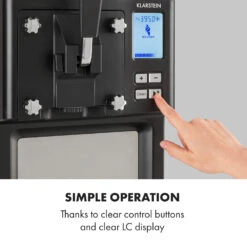 Sweet Sundae Eiscrememaschine Kompressor 1,5l Edelstahl Schwarz -Haushaltsgeräte Geschäft 10034911 uk 0007 logo Klarstein Sahnehaeubchen Eiscrememaschine schwarz