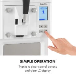 Sweet Sundae Eiscrememaschine Kompressor 1,5l Edelstahl Weiß -Haushaltsgeräte Geschäft 10034912 uk 0007 logo Klarstein Sahnehaeubchen Eiscrememaschine weiss