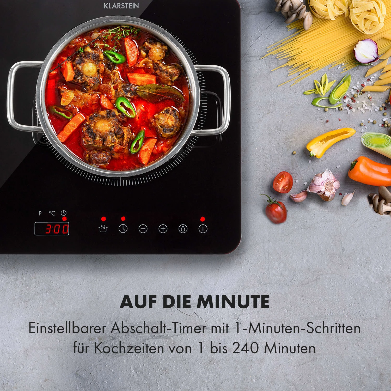 Cookio Kochfeld Induktion Freistehend 3500 W Bis 240 °C Glaskeramik 9 Cookio Kochfeld Induktion Freistehend 3500 W Bis 240 °C Glaskeramik – Bild 7