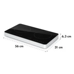 Cookio Kochfeld Induktion Freistehend 3500 W Bis 240 °C Glaskeramik 19 Cookio Kochfeld Induktion Freistehend 3500 W Bis 240 °C Glaskeramik -Haushaltsgeräte Geschäft 10034949 yy 0009 logo Klarstein Cookio Doppel Induktionskochfeld schwarz