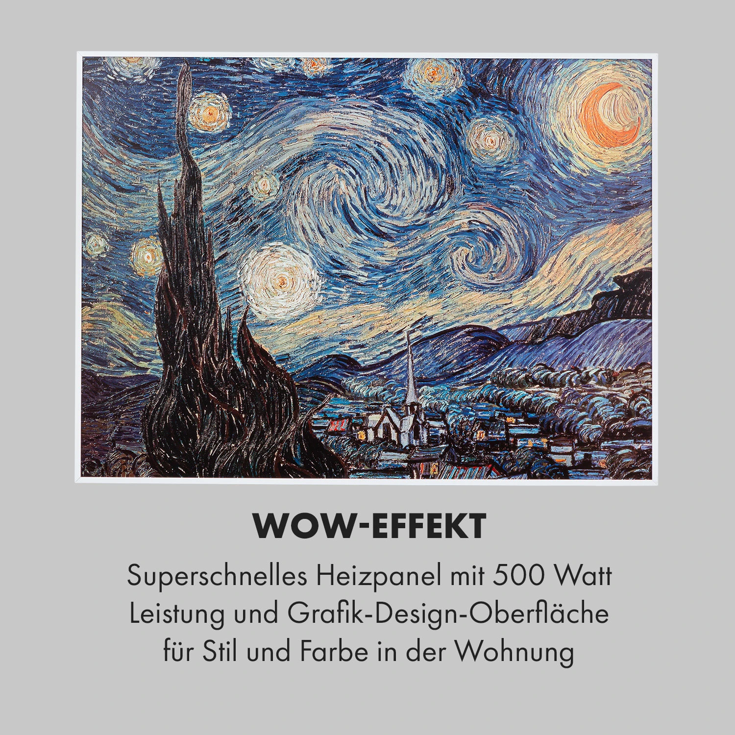 Wonderwall Air Art Smart Infrarotheizung 80x60cm 500W Wandmontage Sternennacht 7 Wonderwall Air Art Smart Infrarotheizung 80x60cm 500W Wandmontage Sternennacht – Bild 5