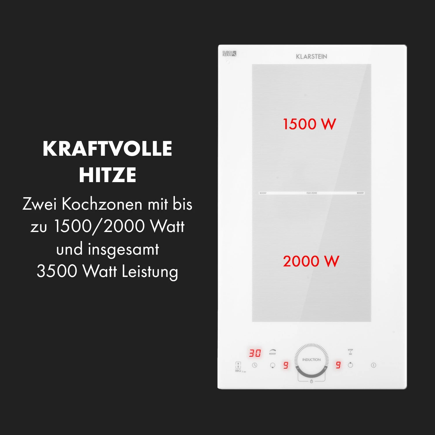 Delicatessa Slim Domino Induktionskochfeld 3500W Timer 6 Delicatessa Slim Domino Induktionskochfeld 3500W Timer – Bild 4
