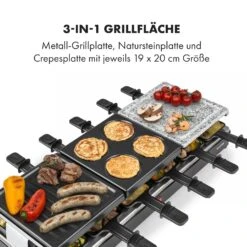 Fonduelette XL 3-in-1 Raclettegrill Fondue Naturstein 1650W 12 Pers -Haushaltsgeräte Geschäft 10035220 de 0003 logo